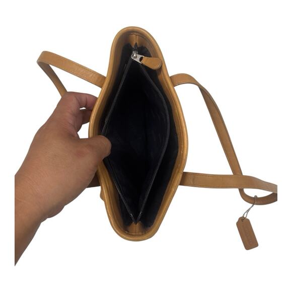 Vintage Coach Bleeker Tan Leather Bucket Tote Satchel Classic Retro Elegant FOB - Picture 6 of 7